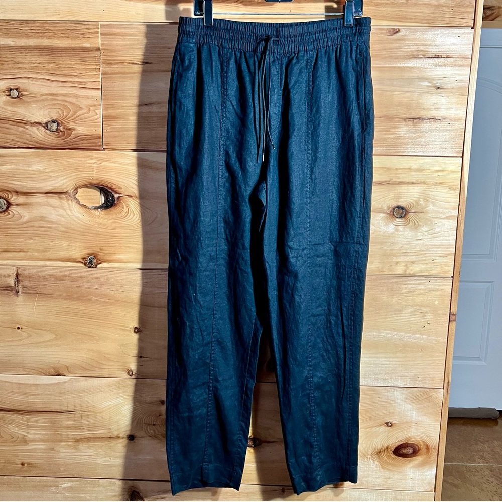 Athleta Women’s 100% Linen Pants Size M/T Cabincore Quiet Luxury
